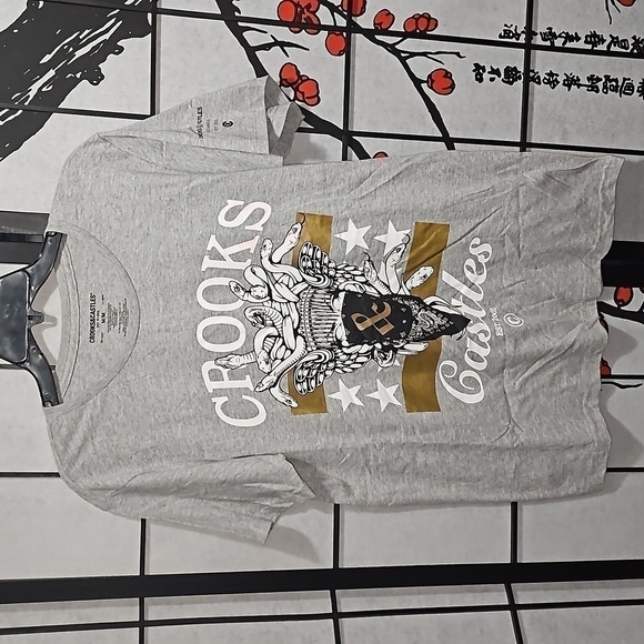 Crooks &‎ Castles Tee Shirt Medusa Snakes Medium NWT - Picture 1 of 6
